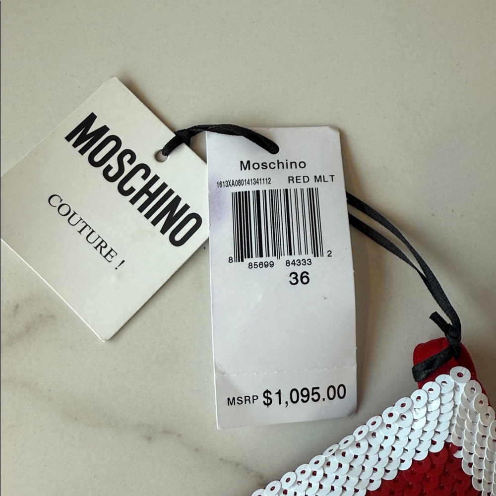 Moschino Vibrant Red Sequin Top - Picture 4 of 7